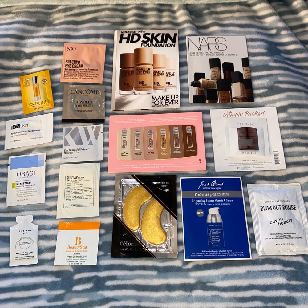 x16 Beauty Skincare Samples - Serum • Cream • Cleanser • Foundation • Haircare
